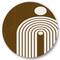 Designart - Terracotta Minimalist Boho Rainbow II - Modern Metal Circle Wall Art